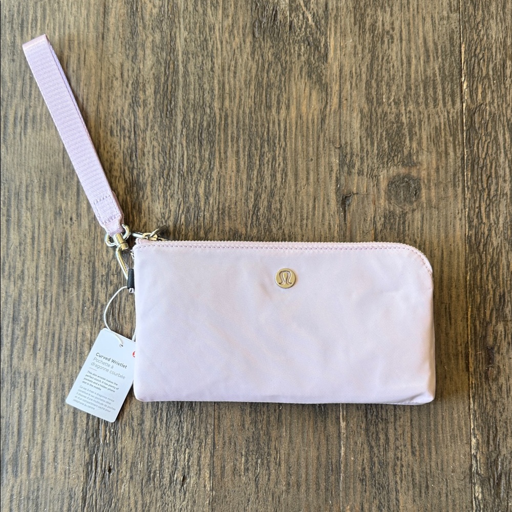 lululemon athletica Light Pink Wristlet Pouch with Strap
